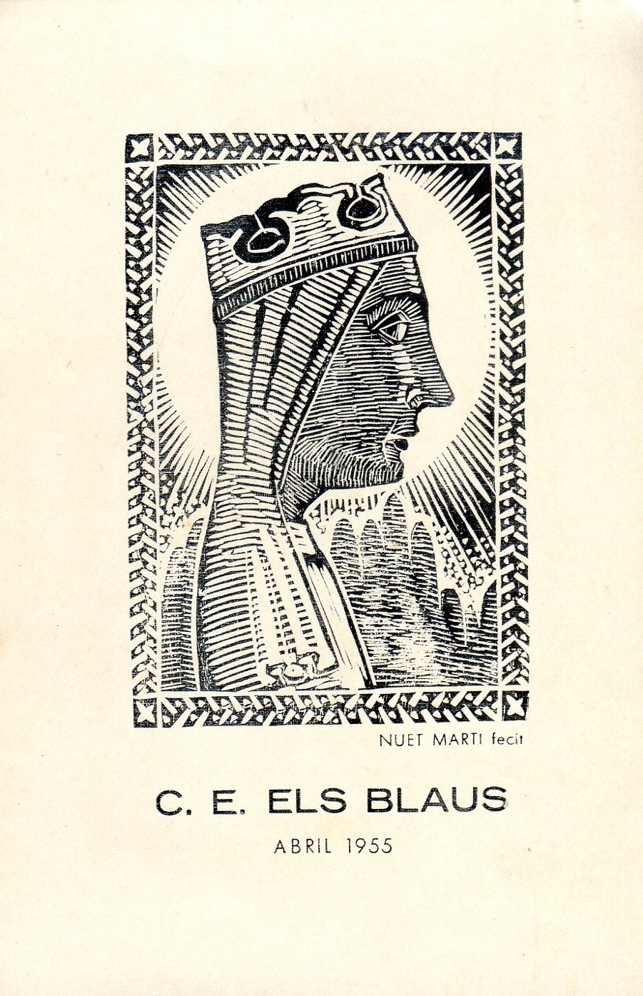 C.E. ELS BLAUS : ABRIL 1955 - Portada